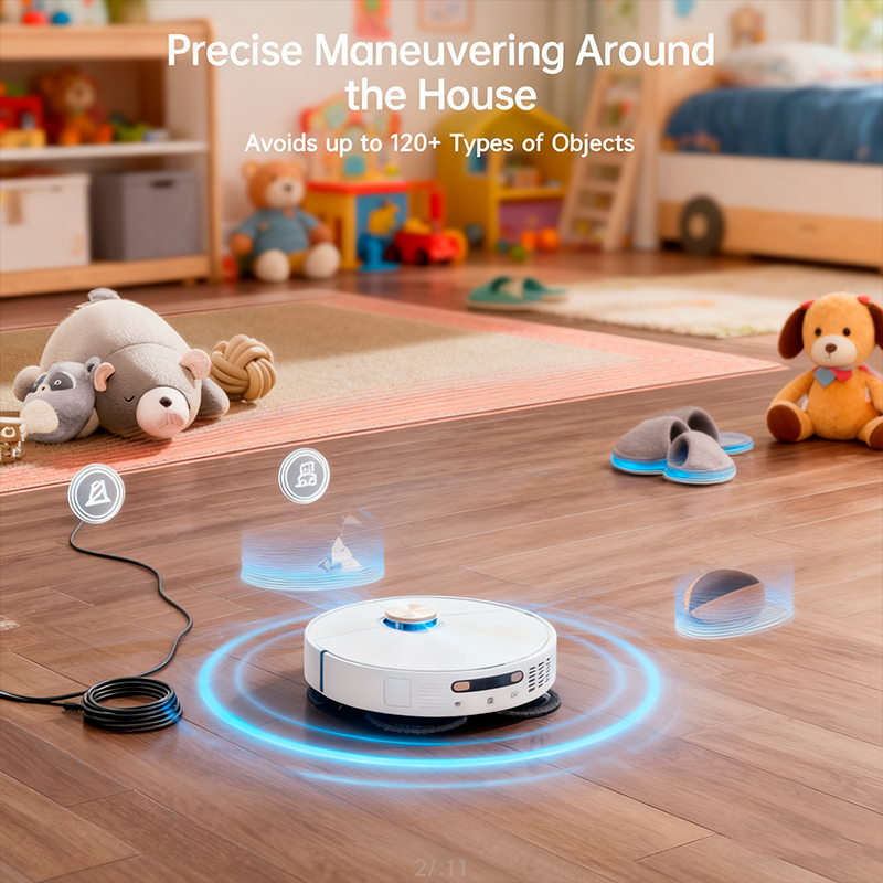 DREAME X40 Ultra Robotic Vacuum with Removable & Liftable Mop 12,000Pa Suction White
