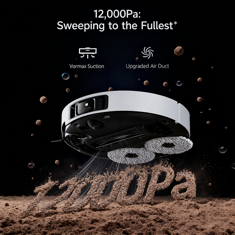 DREAME X40 Ultra Robotic Vacuum with Removable & Liftable Mop 12,000Pa Suction White