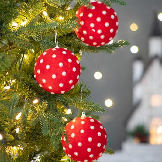 Christmas Ball Ornaments Set 6 Hanging Decorative Balls for Christmas Tree Holiday