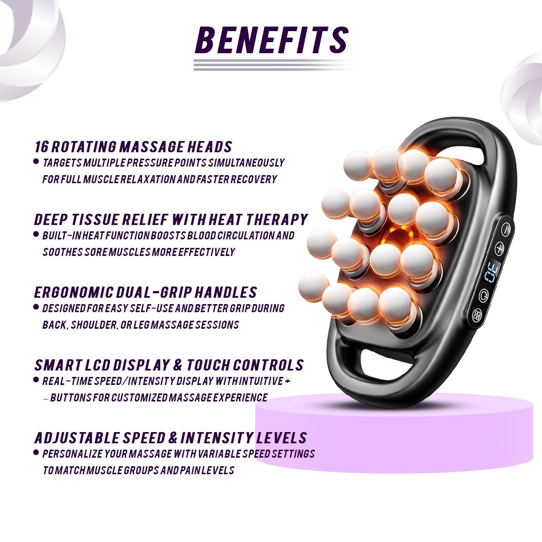 16-Head Muscle Massage Gun